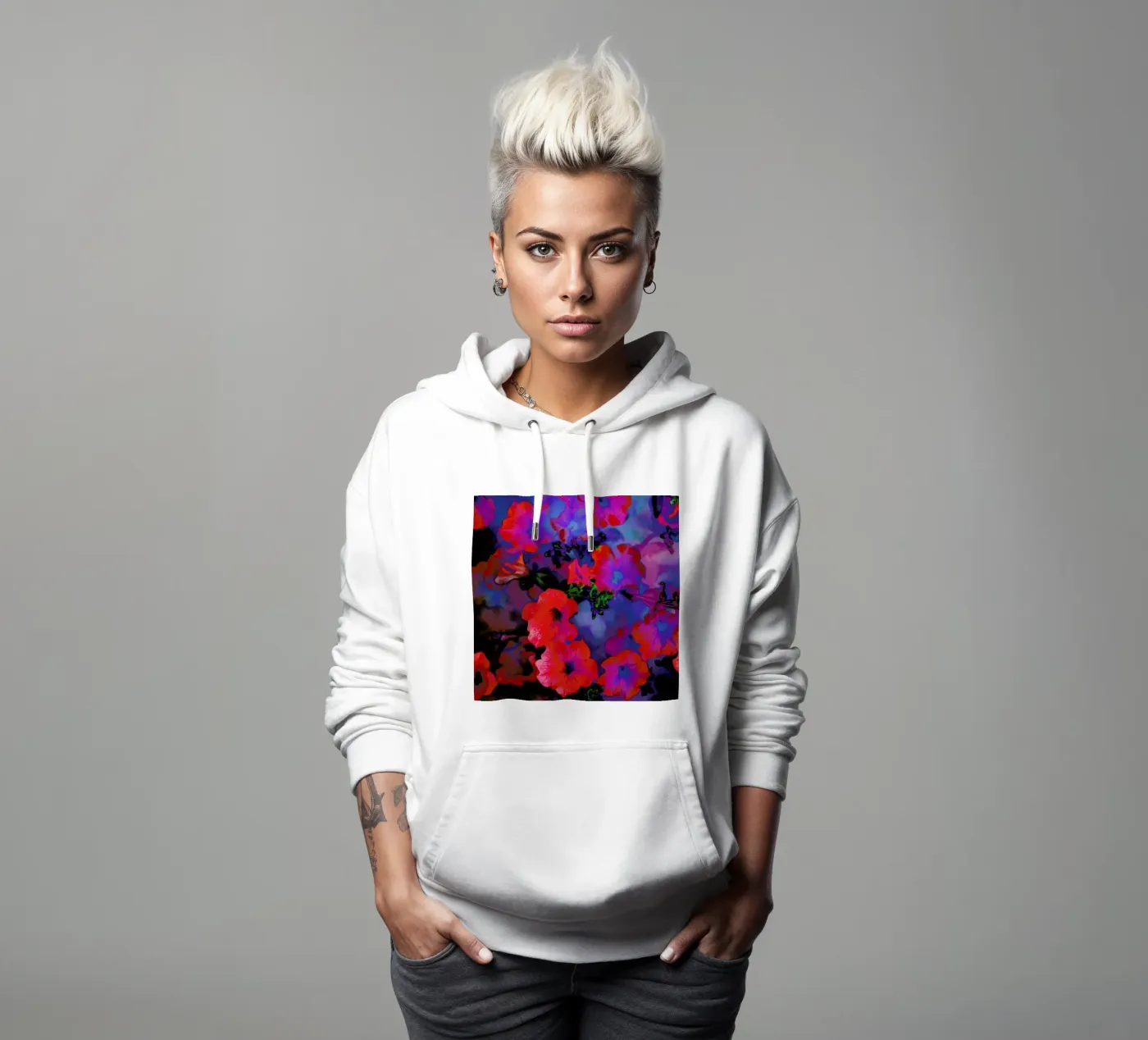 Ruby Red Vine hoodie by Amy Sia