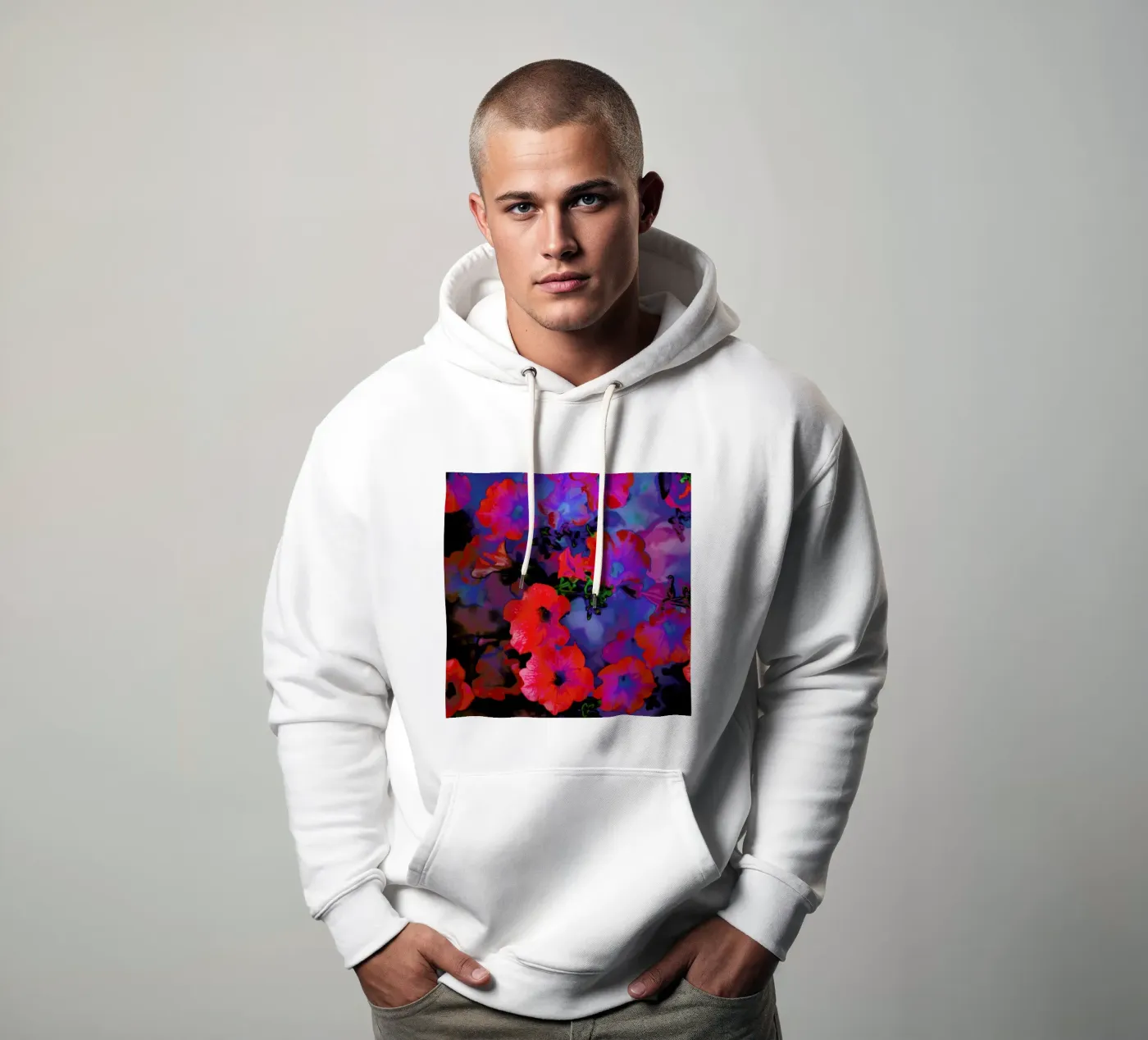 Ruby Red Vine hoodie by Amy Sia