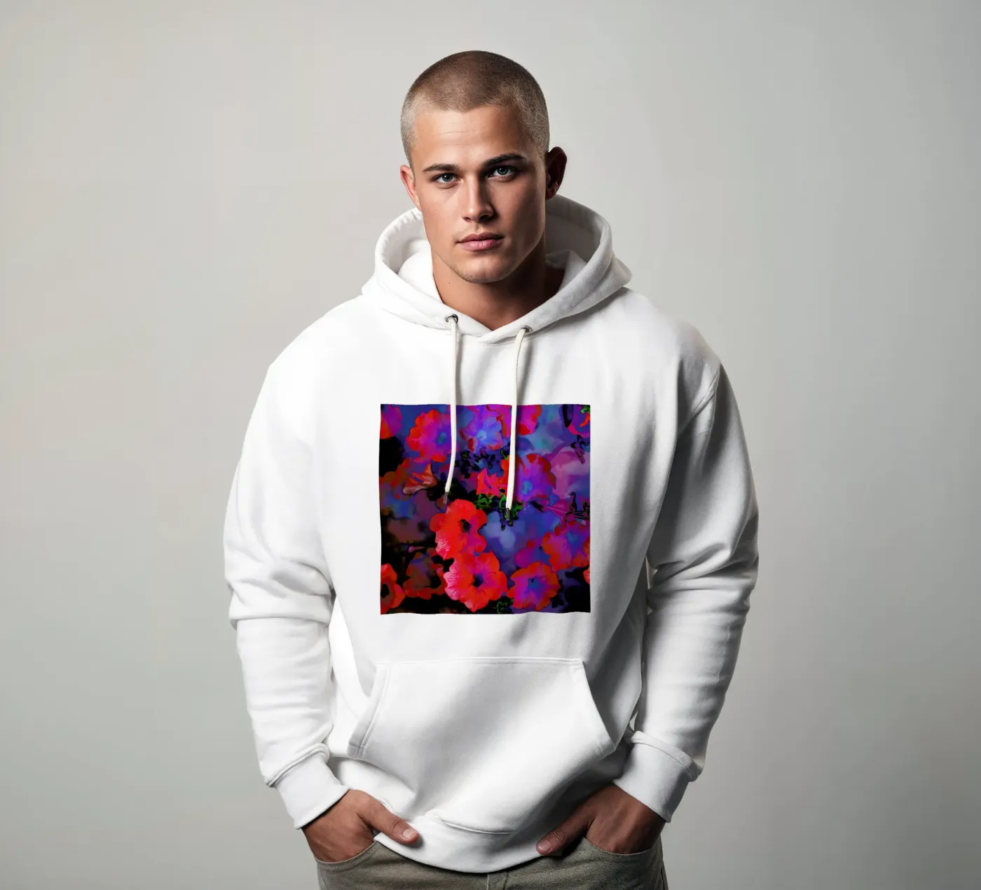 Ruby Red Vine hoodie by Amy Sia