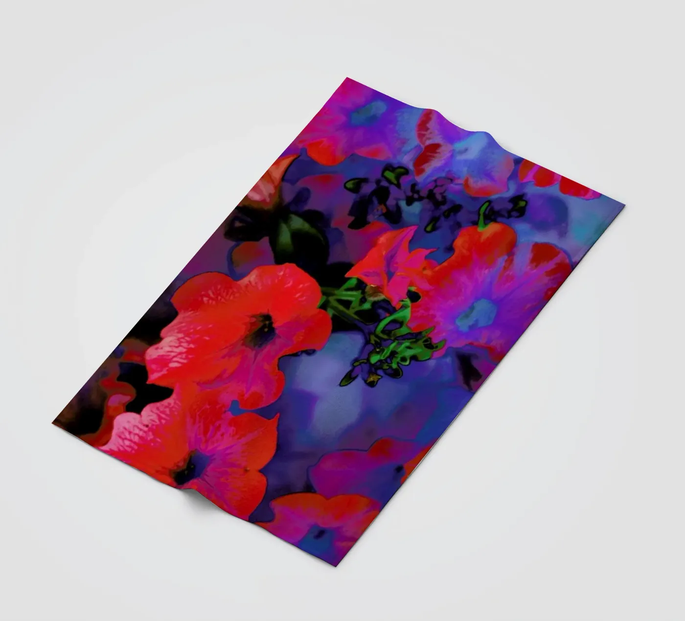 Ruby Red Vine fleece blanket by Amy Sia