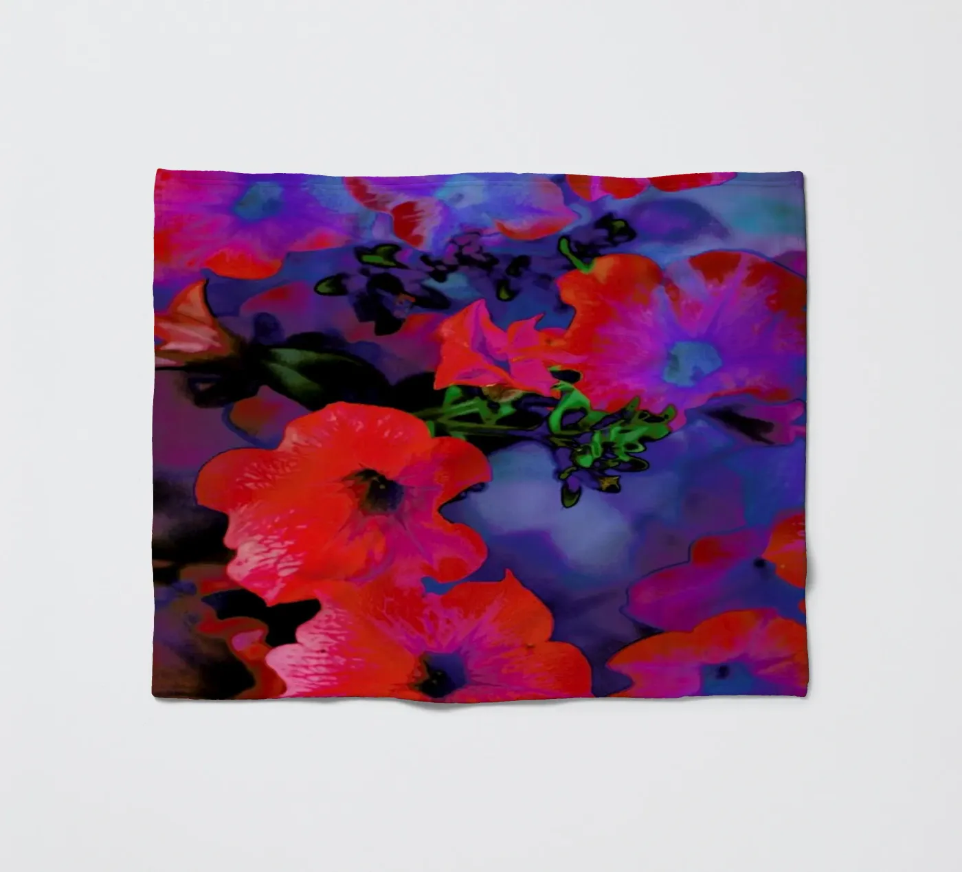 Ruby Red Vine fleece blanket by Amy Sia
