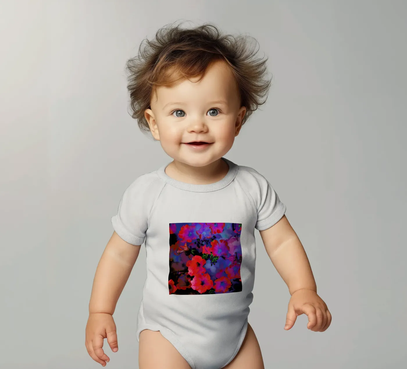 Ruby Red Vine Kurzarm Babybody von Amy Sia
