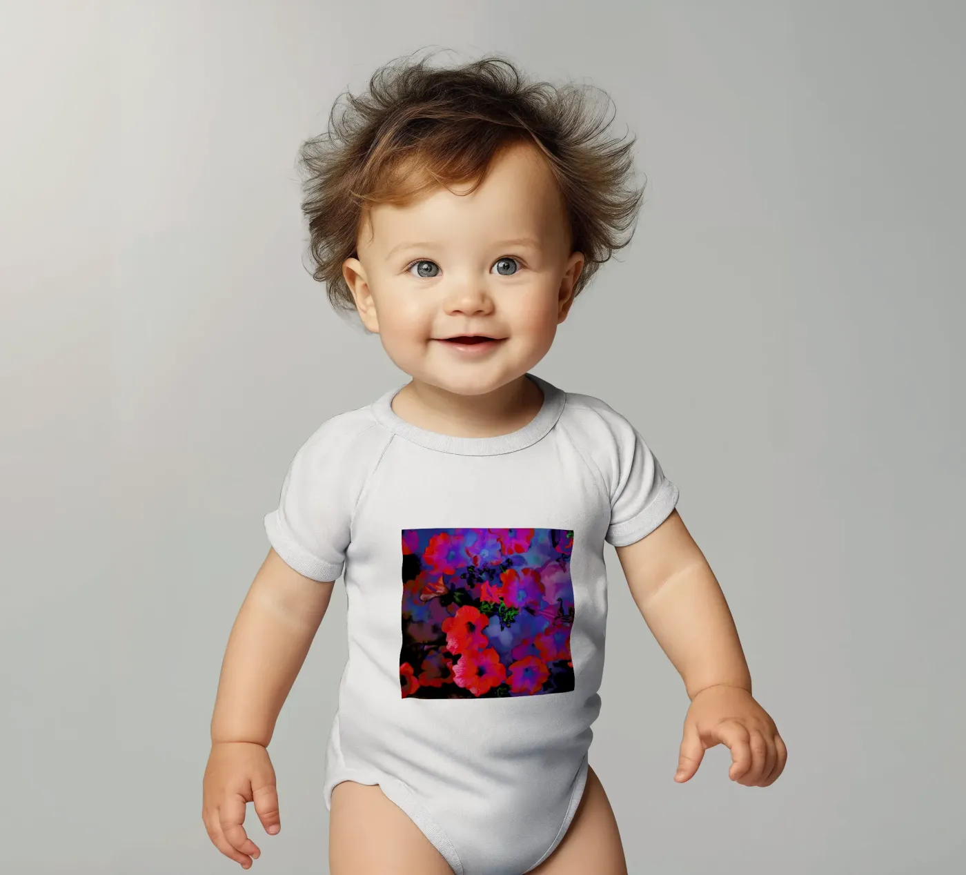 Ruby Red Vine Kurzarm Babybody von Amy Sia