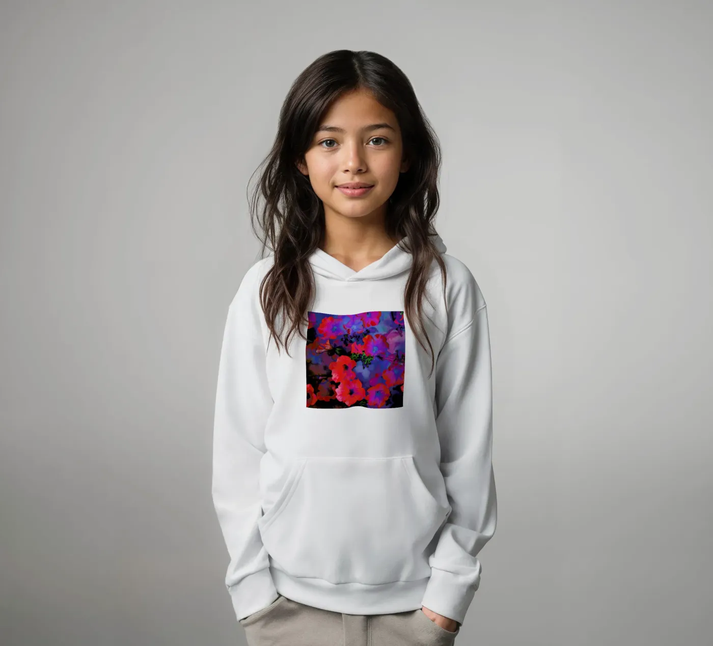 Ruby Red Vine kinder hoodie van Amy Sia