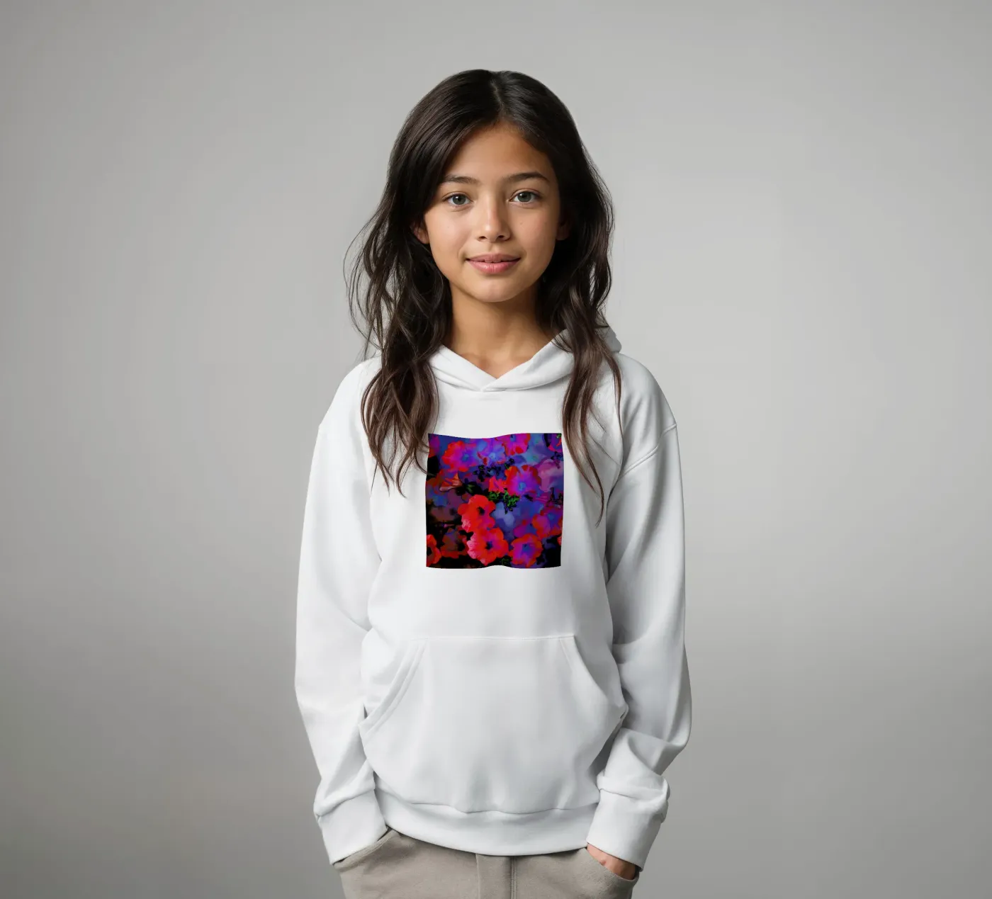 Ruby Red Vine kinder hoodie van Amy Sia