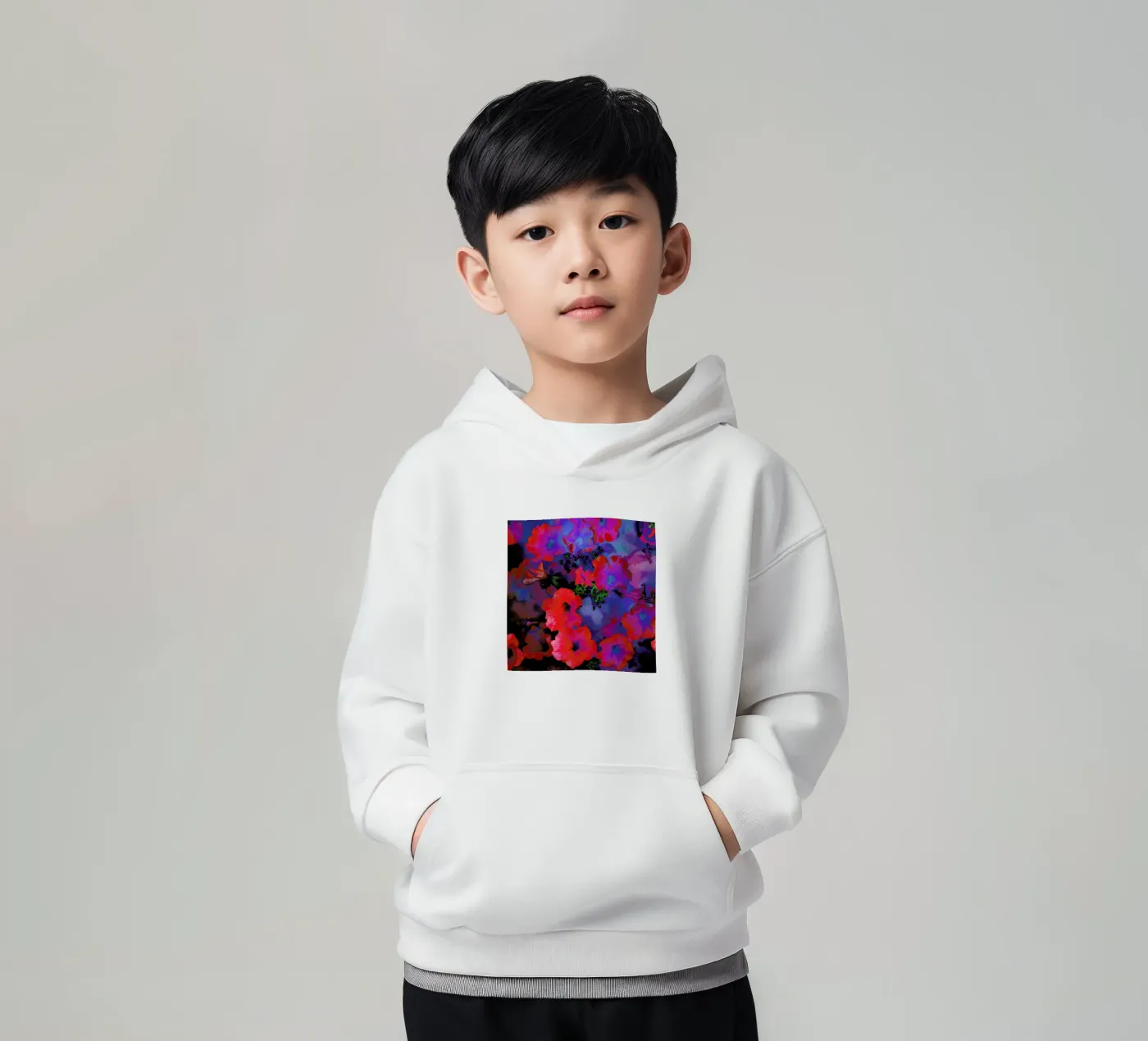 Ruby Red Vine kinder hoodie van Amy Sia