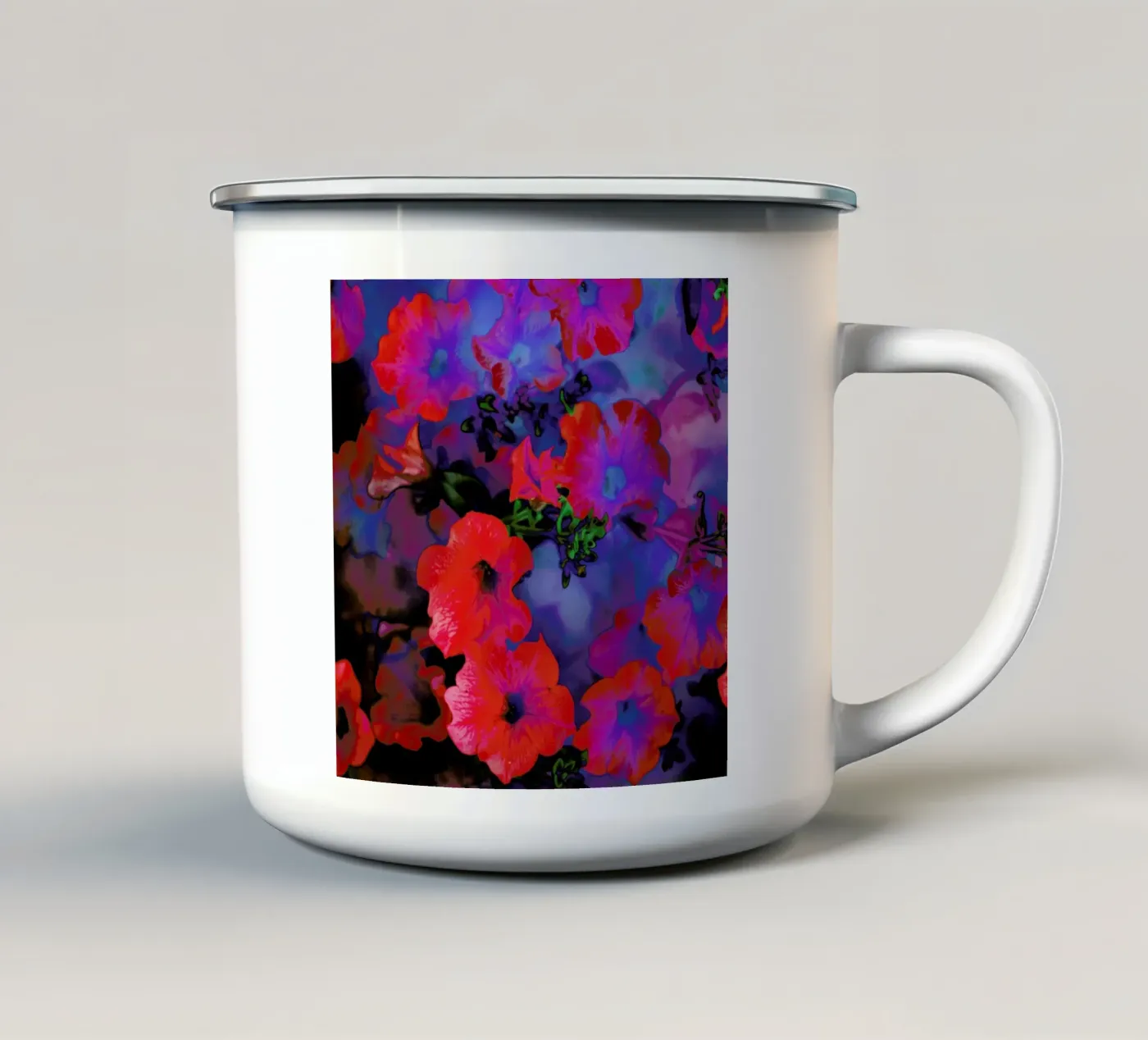Ruby Red Vine enamel mug by Amy Sia