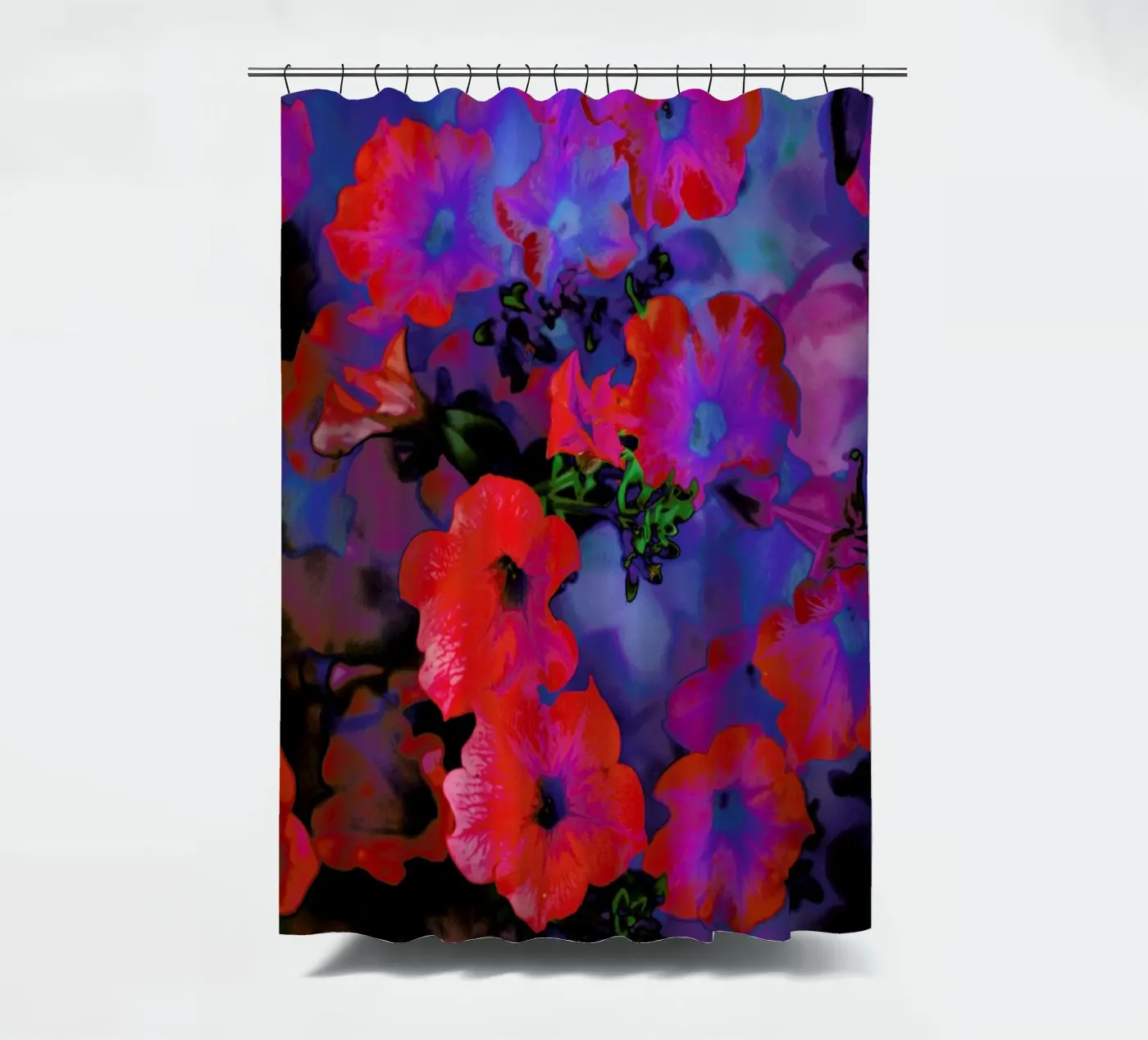 Ruby Red Vine shower curtain by Amy Sia
