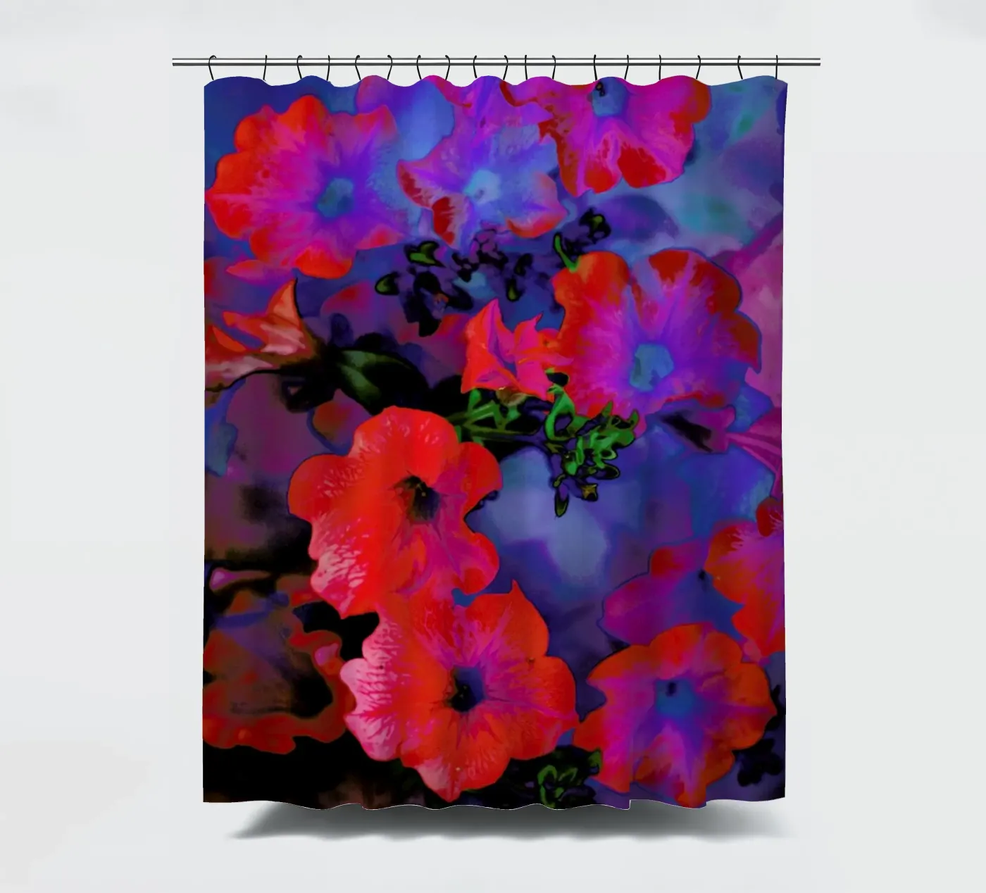 Ruby Red Vine shower curtain by Amy Sia