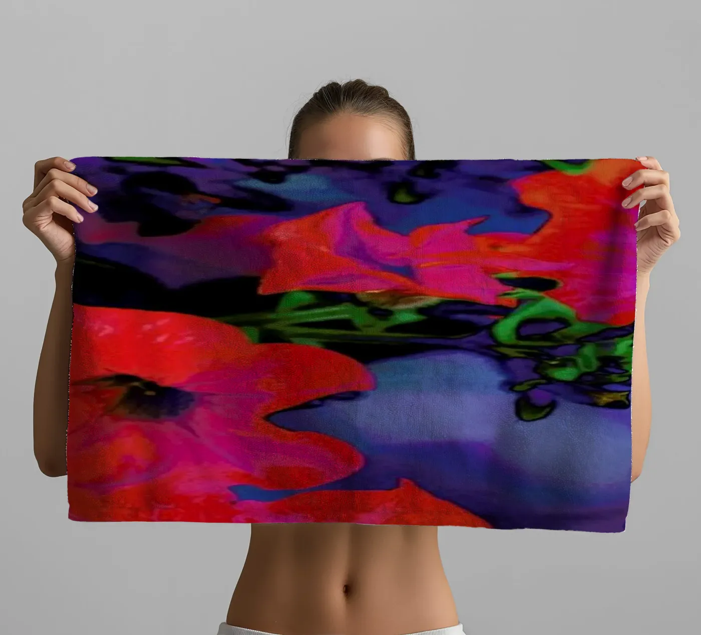 Ruby Red Vine towel by Amy Sia