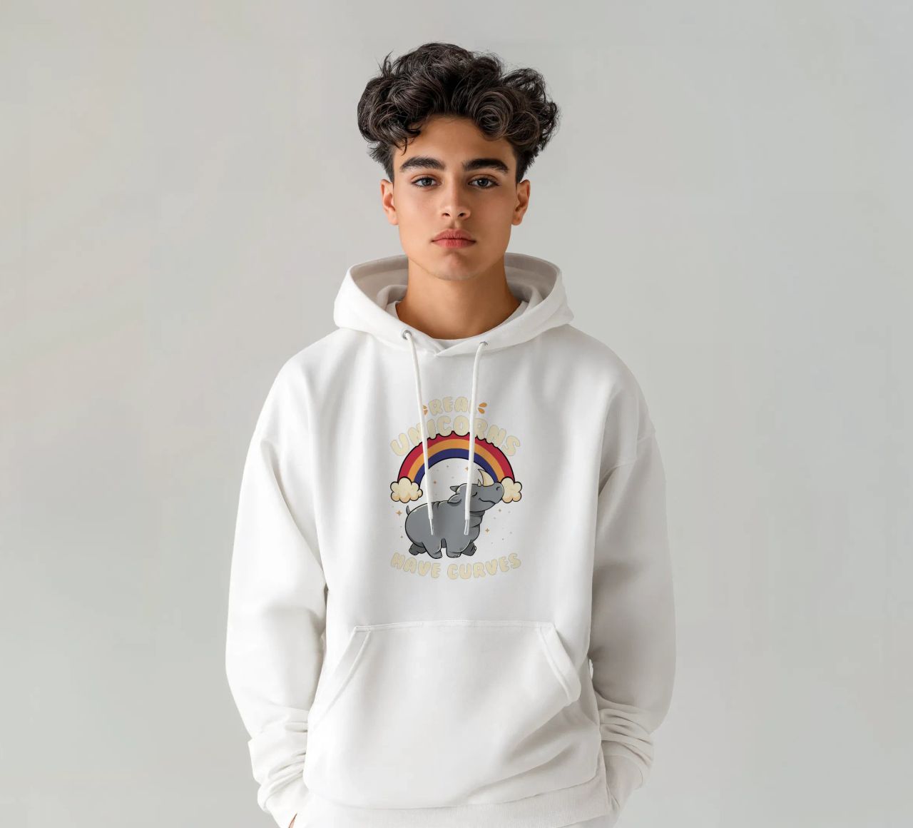 Real Unicorns Have Curves felpa con cappuccio da Tobe Fonseca