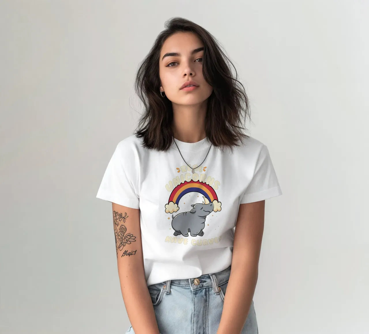 Real Unicorns Have Curves t-shirt van Tobe Fonseca