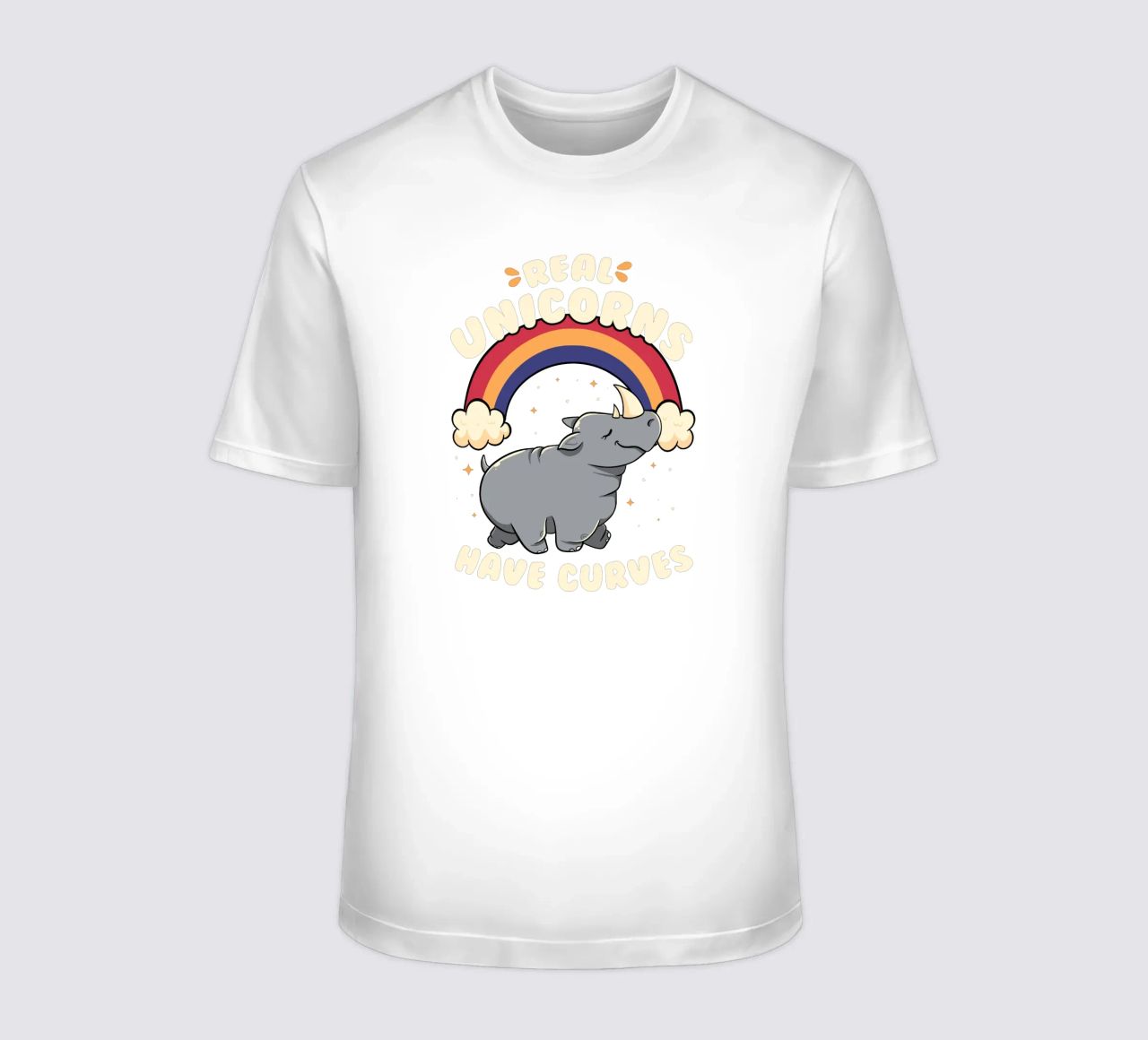 Real Unicorns Have Curves t-shirt da Tobe Fonseca