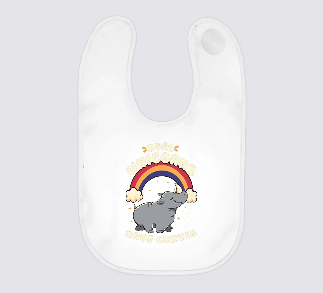 Real Unicorns Have Curves baby slabbetje van Tobe Fonseca