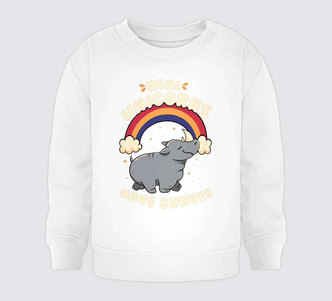 Real Unicorns Have Curves felpa neonato da Tobe Fonseca