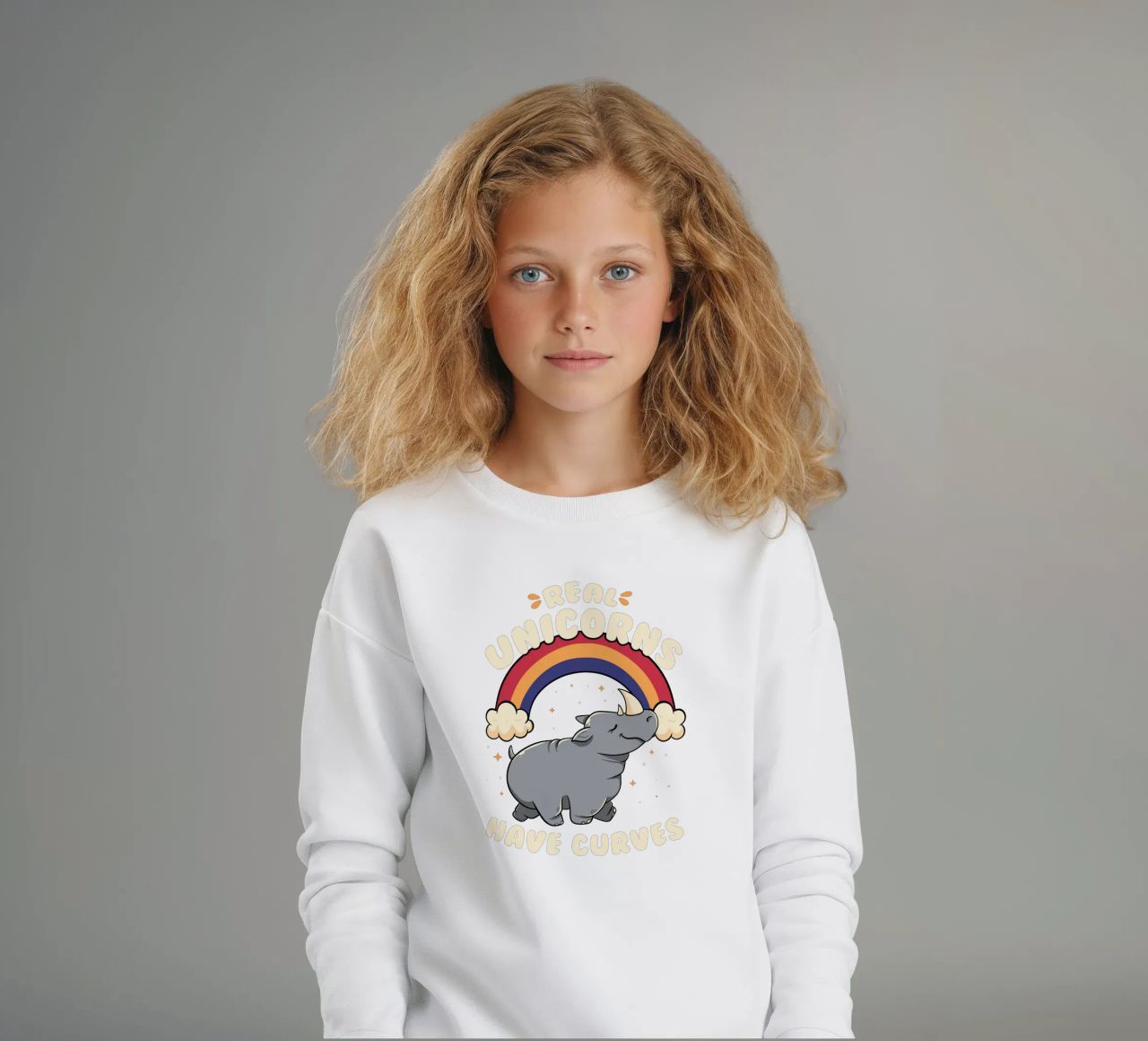 Real Unicorns Have Curves felpa bambino da Tobe Fonseca