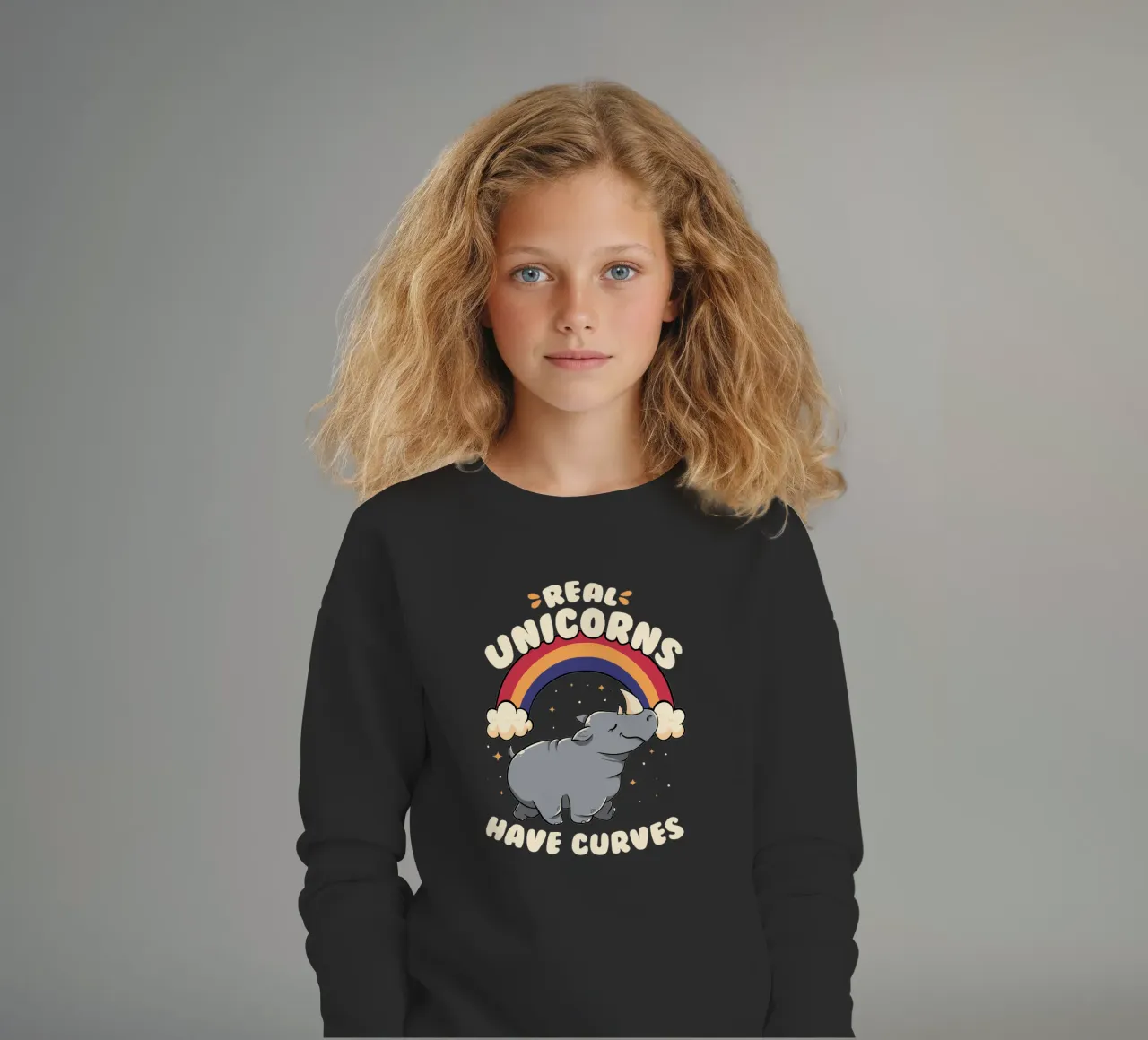 Real Unicorns Have Curves felpa bambino da Tobe Fonseca