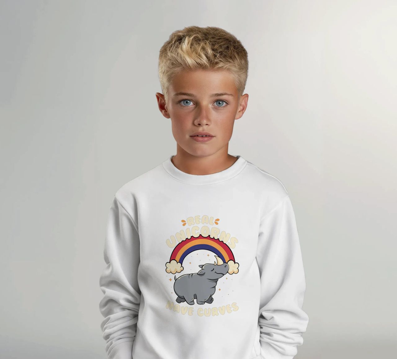 Real Unicorns Have Curves felpa bambino da Tobe Fonseca