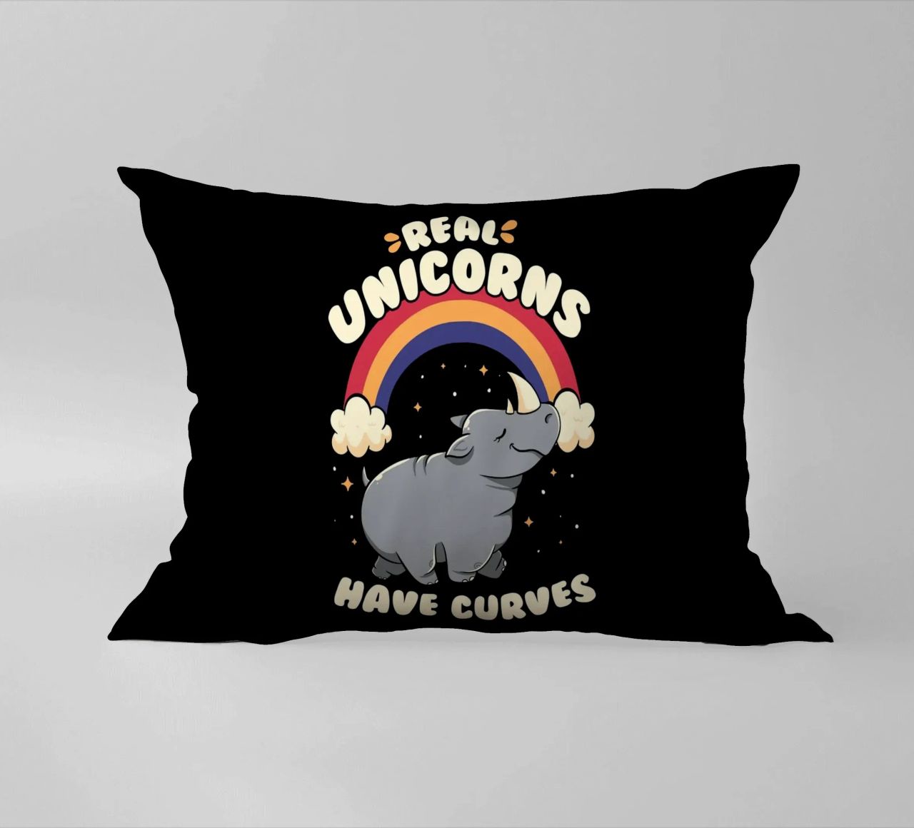 Real Unicorns Have Curves cuscino da Tobe Fonseca