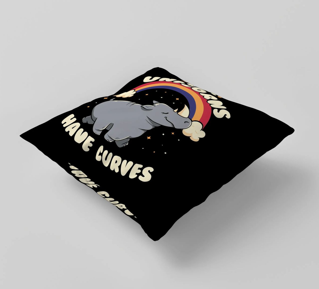 Real Unicorns Have Curves cuscino da Tobe Fonseca
