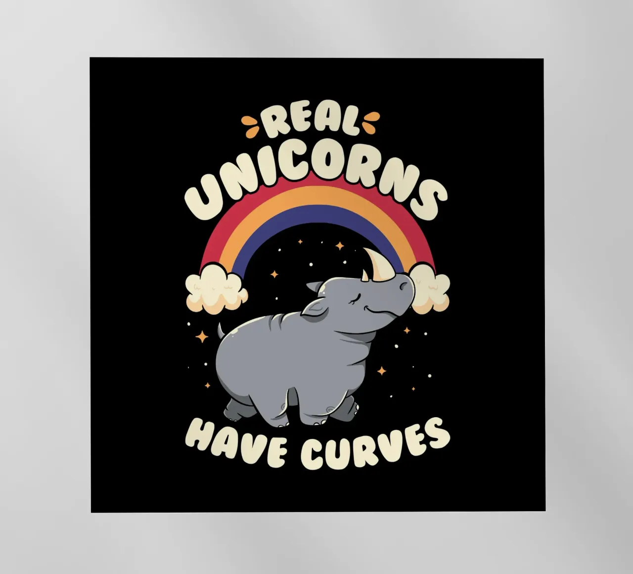 Real Unicorns Have Curves lámina retroiluminada de Tobe Fonseca