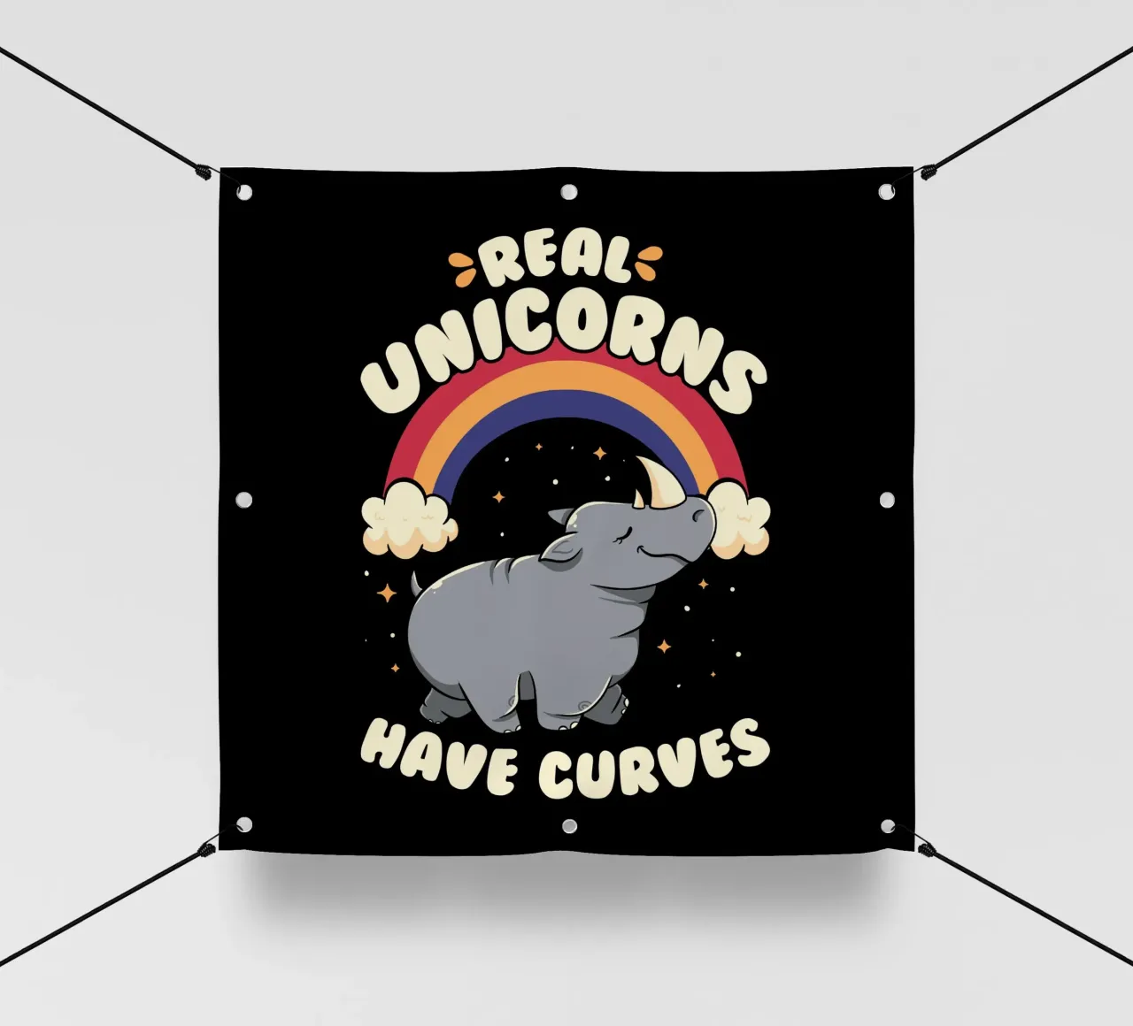 Real Unicorns Have Curves telo in pvc da Tobe Fonseca