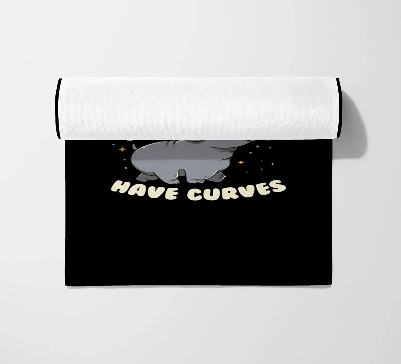 Real Unicorns Have Curves beach towel by Tobe Fonseca