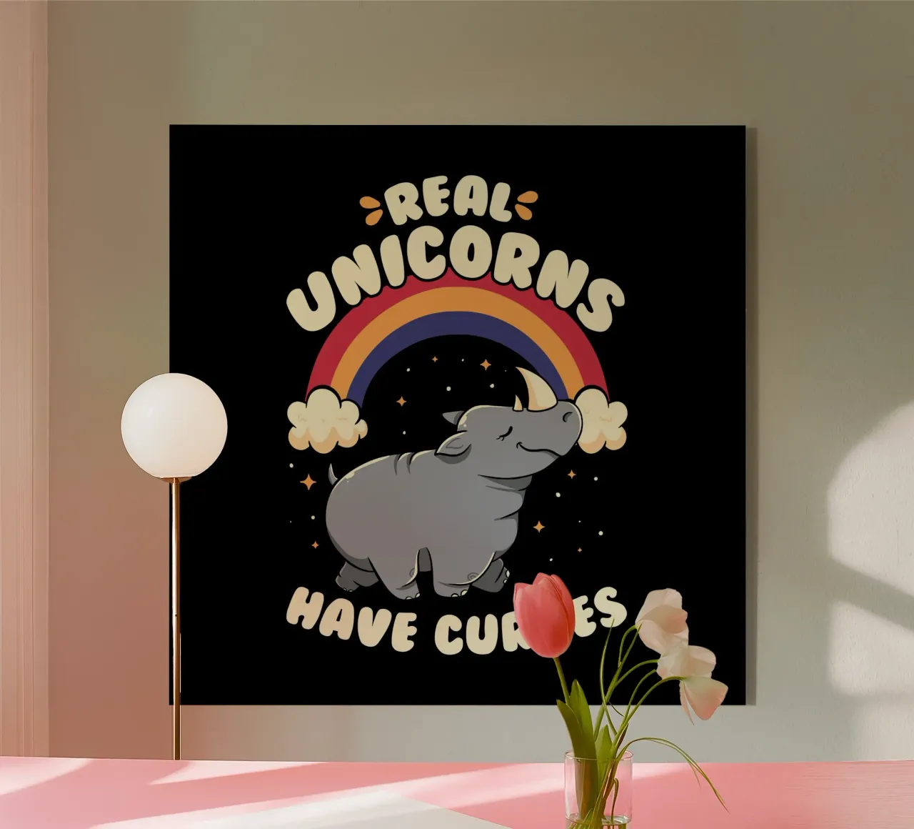 Real Unicorns Have Curves plexiglass da Tobe Fonseca