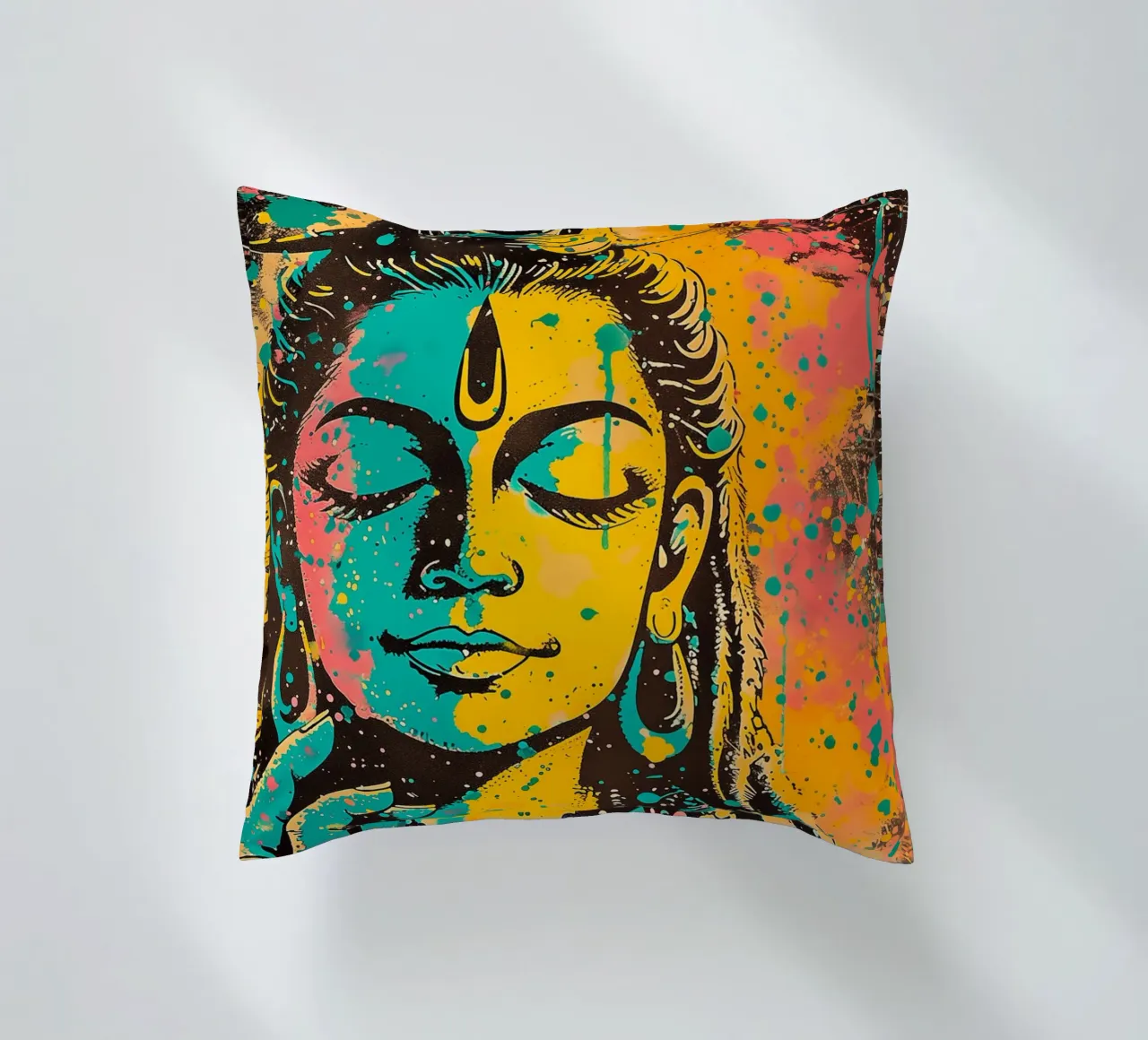 Shiva Pop Art Meditation cuscino da Autofocus