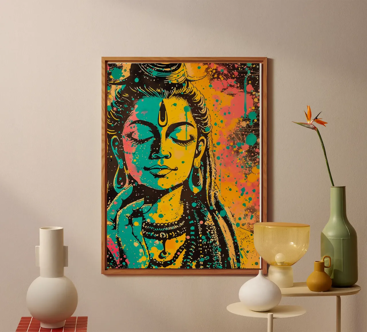 Shiva Pop Art Meditation alluminio dibond da Autofocus