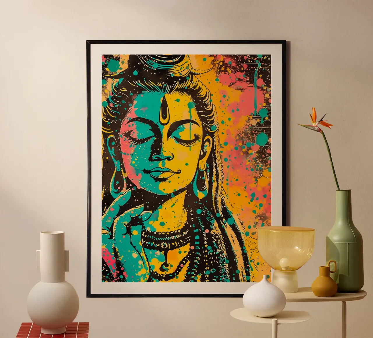 Shiva Pop Art Meditation poster da Autofocus