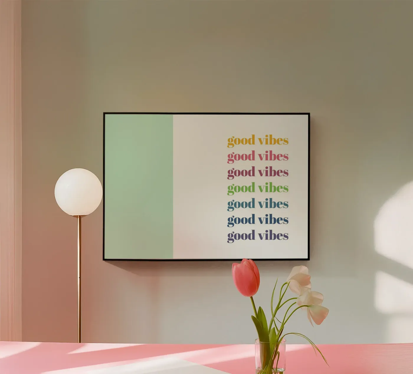 Good vibes Acryl-Glas von glueckaufpapier
