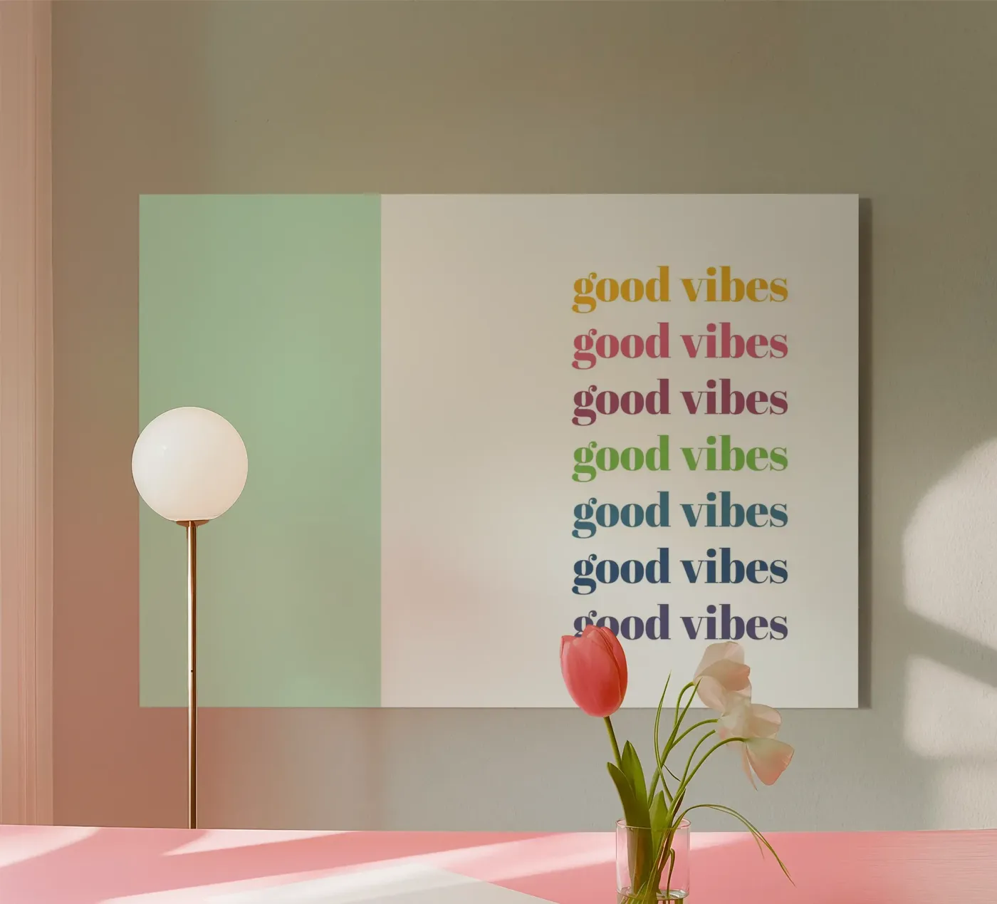 Good vibes Acryl-Glas von glueckaufpapier