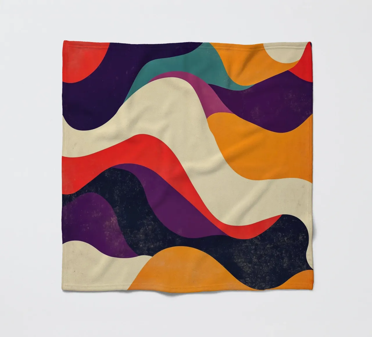 Casablanca Art School Waves | Fascino astratto retrò coperta in pile da Autofocus