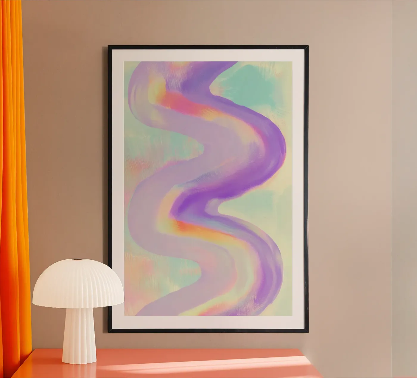 De Amethist Zigzag poster van HUE FLOW