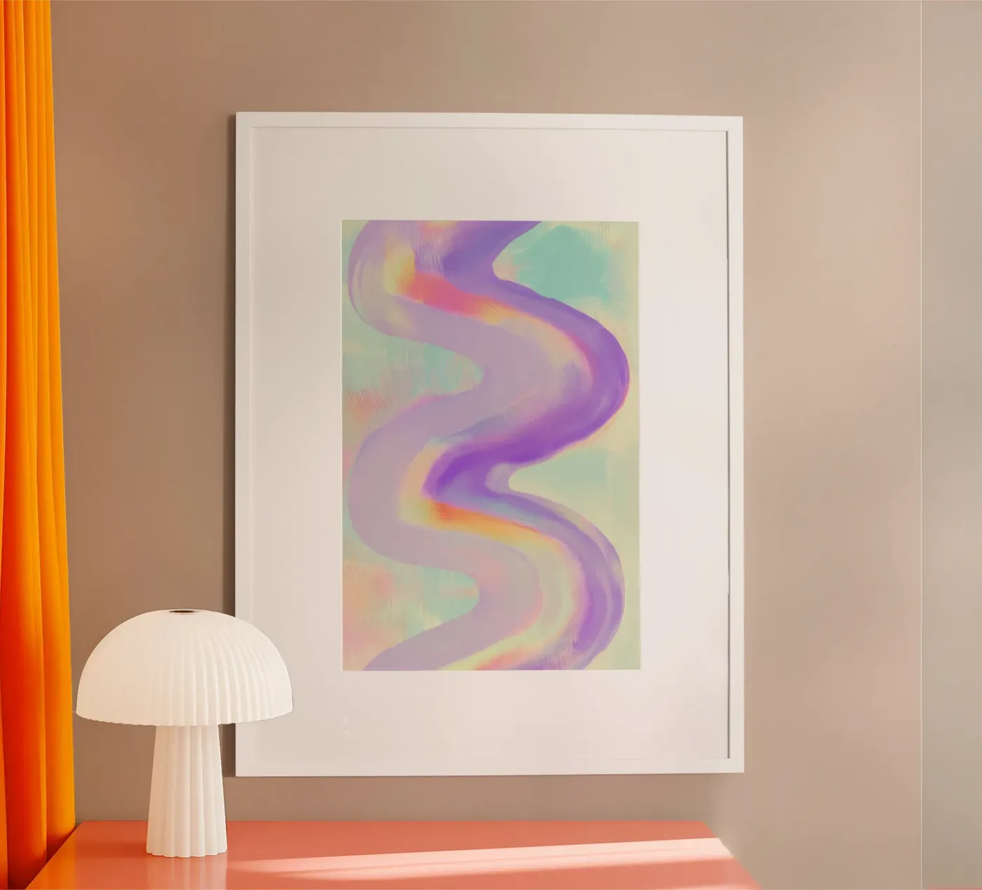 De Amethist Zigzag poster van HUE FLOW