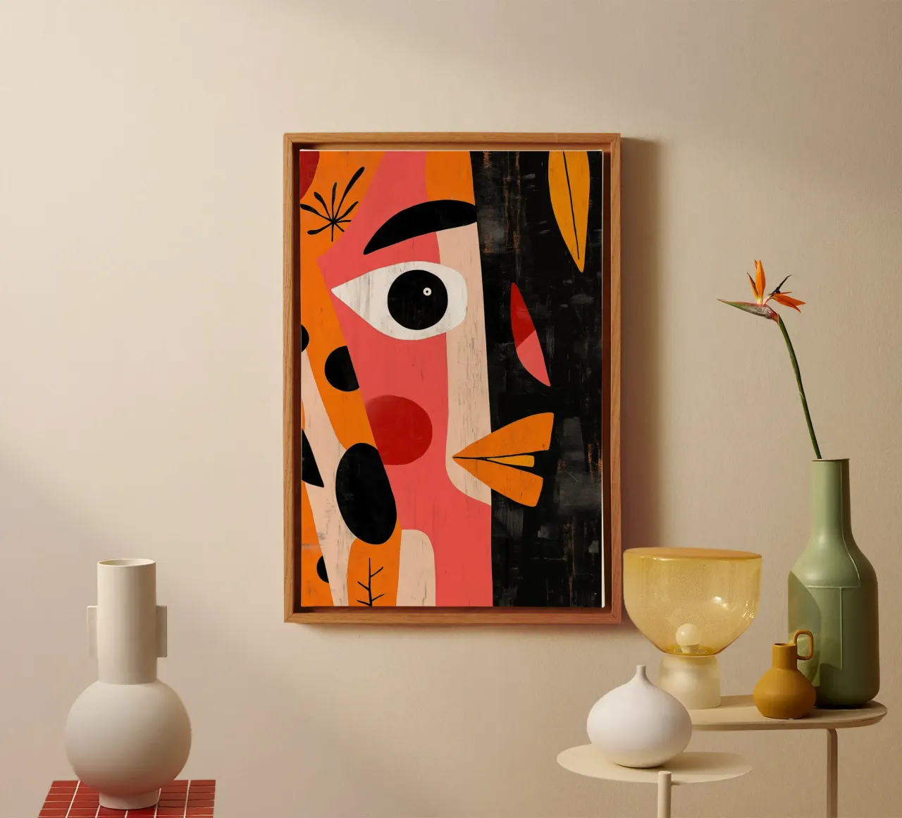 Promise Of The Night | Cubistic Woman Portrait canvas by Autofocus