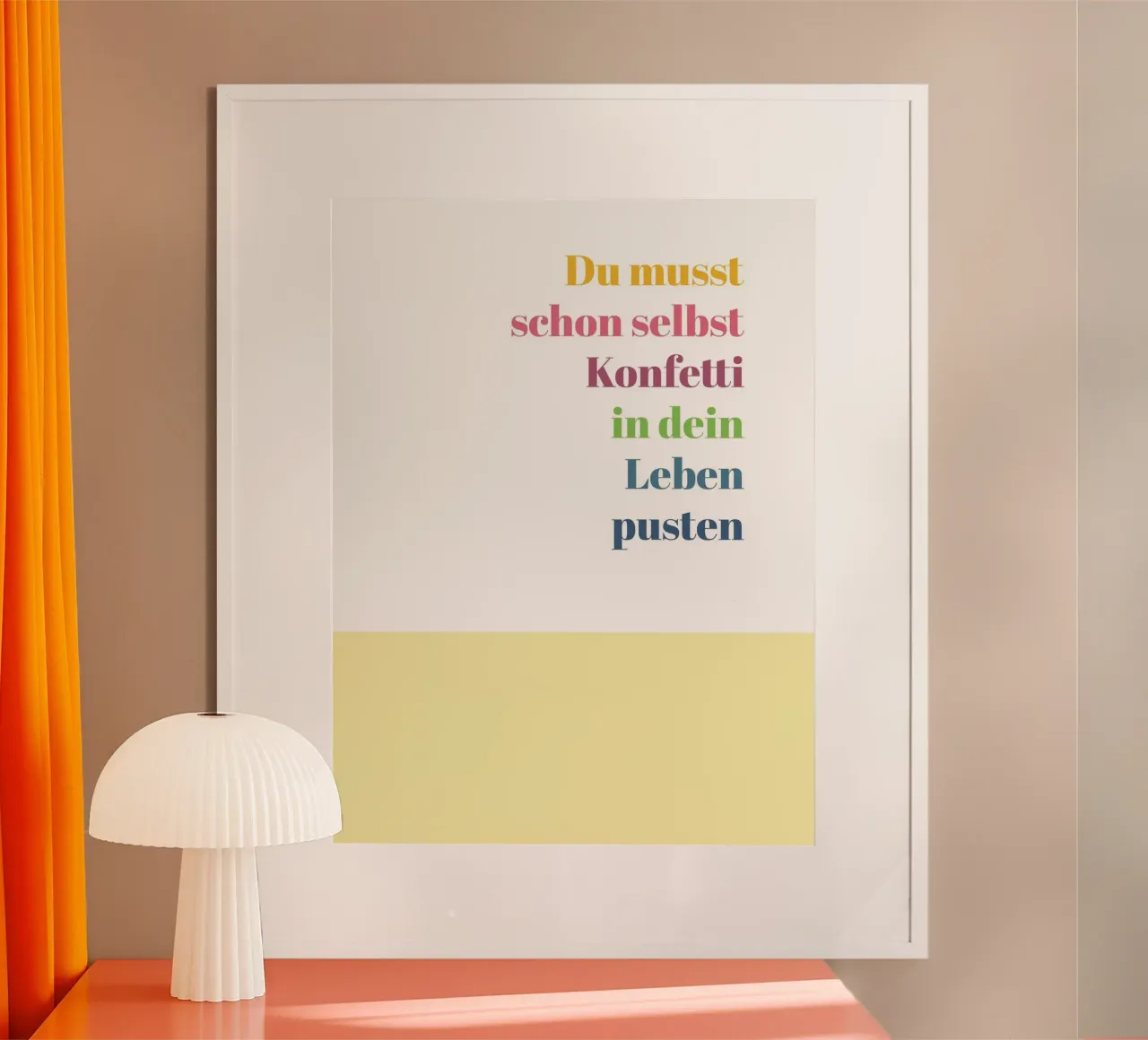 Konfetti poster with plastic frame by glueckaufpapier