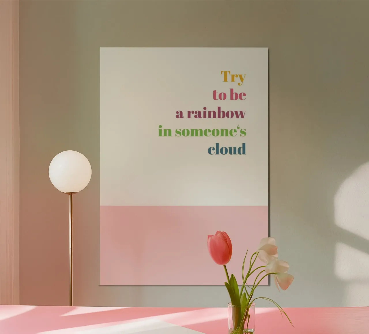 Rainbow poster with aluminum frame by glueckaufpapier
