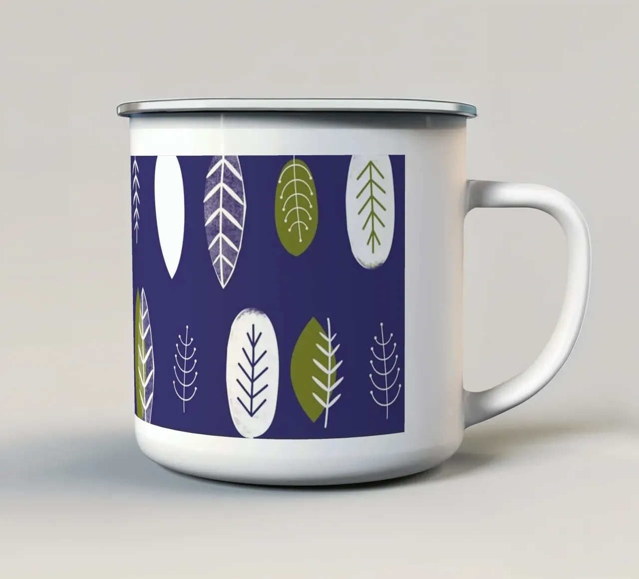 A Collection of Leaves tazza in smalto da Catherine Aguilar