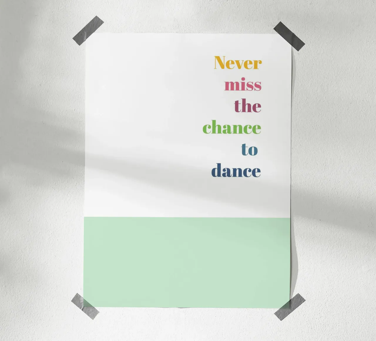 Dance poster con telaio in plastica da glueckaufpapier