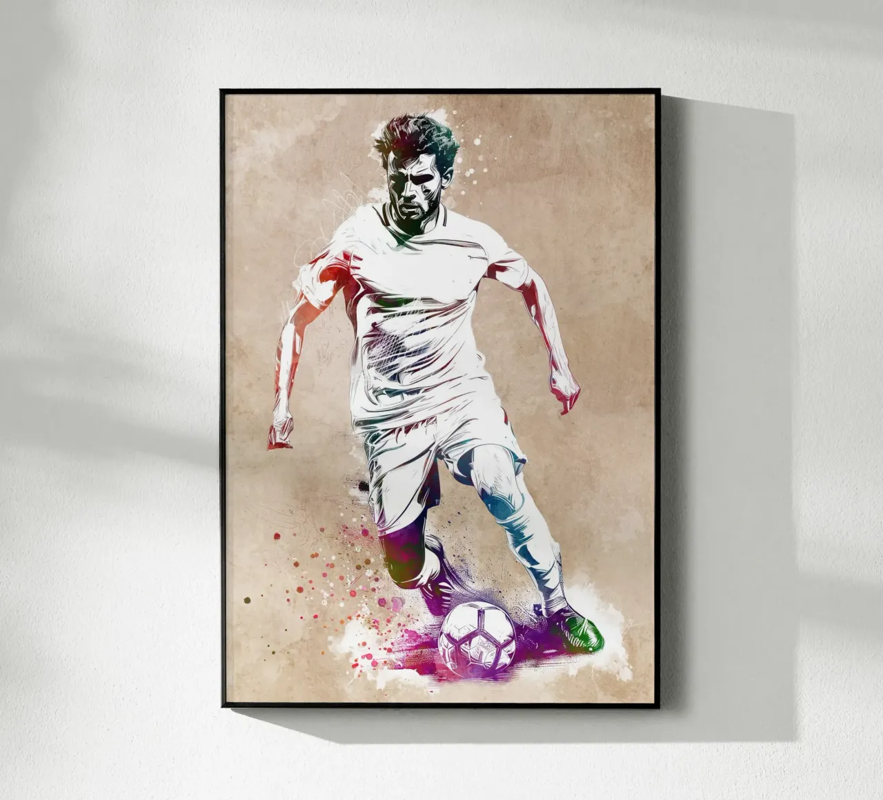 Giocatore di calcio sport art plexiglass da Justyna Jaszke JBJart
