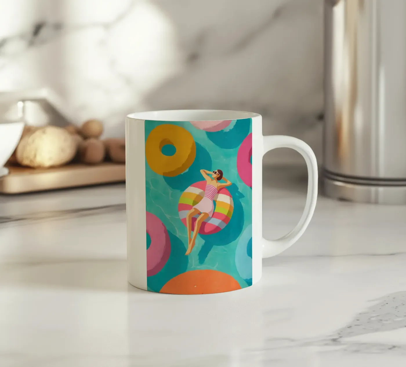 Pool Float ceramic mug by Ciao Bella