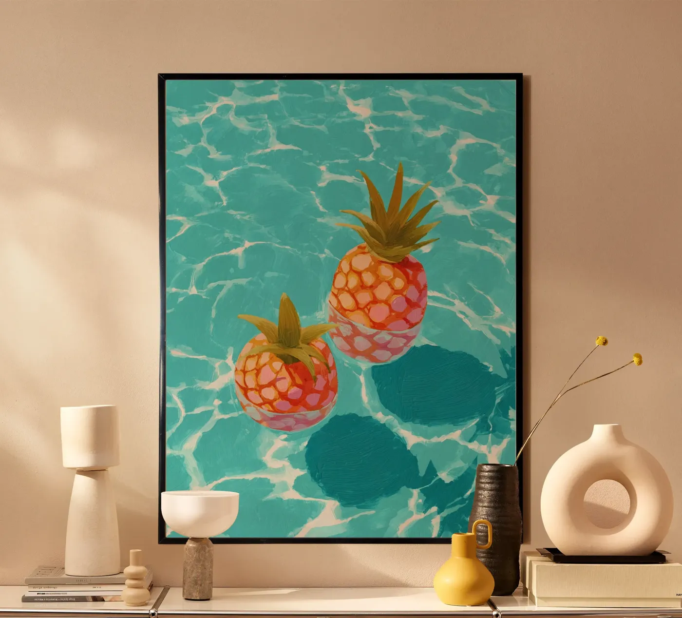 Pool Pineapples Poster von Ciao Bella