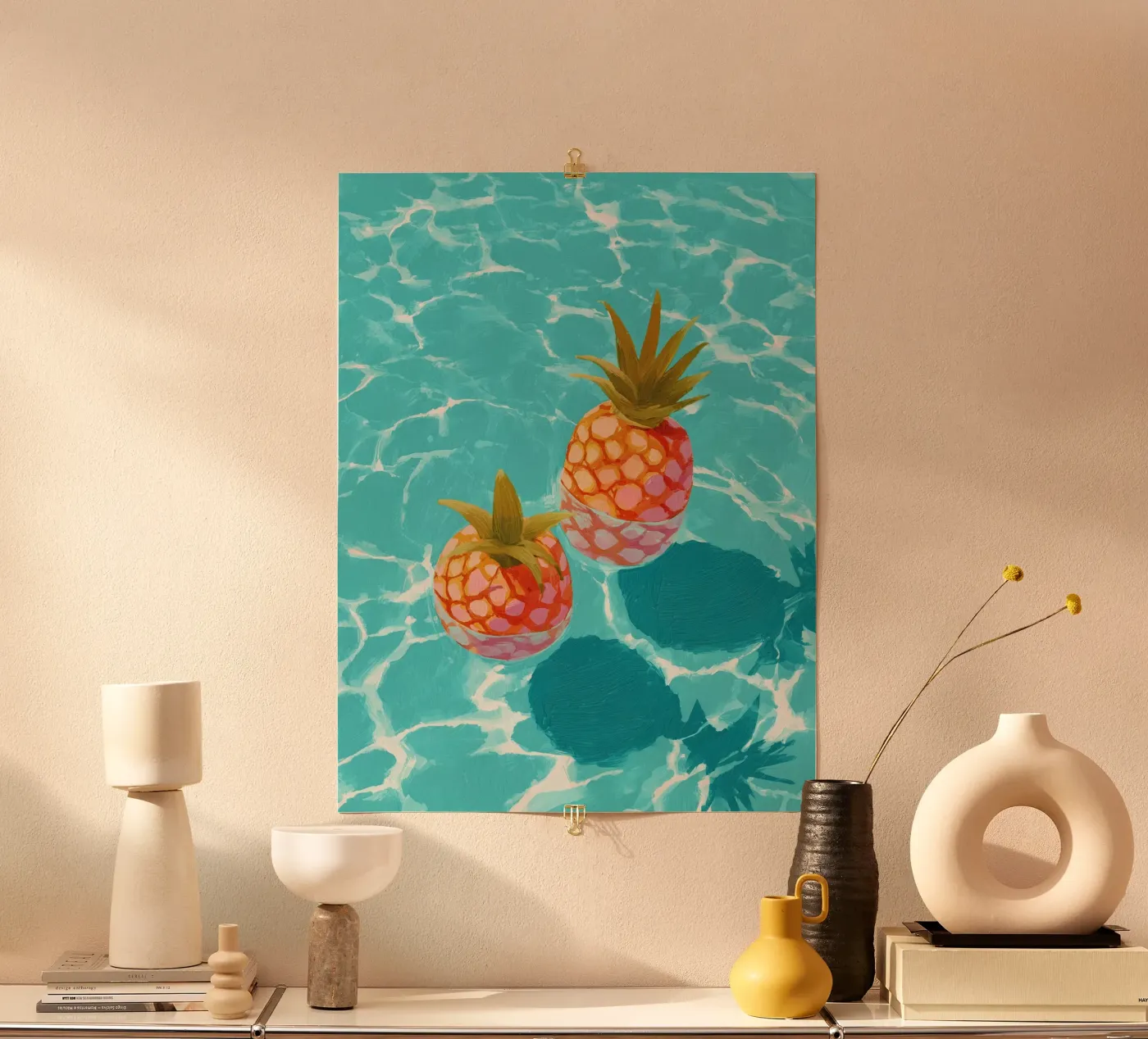 Pool Pineapples Poster von Ciao Bella