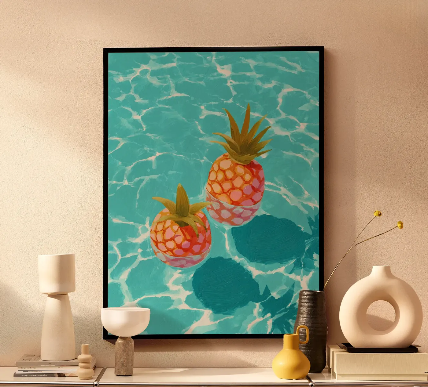 Pool Pineapples Poster von Ciao Bella