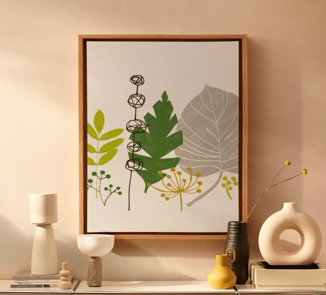 Turn A New Leaf tela con Cornice a cassetta da Catherine Aguilar