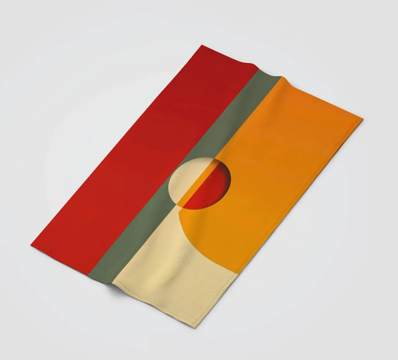 Abstract retro motif with hole fleece blanket by Autofocus