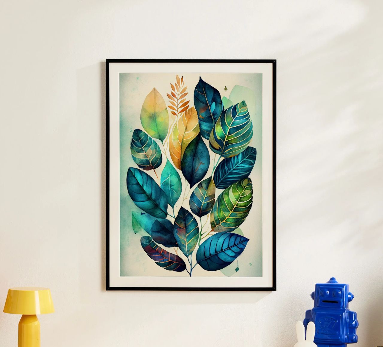 Feuilles d'aquarelle art de la nature poster de Justyna Jaszke JBJart