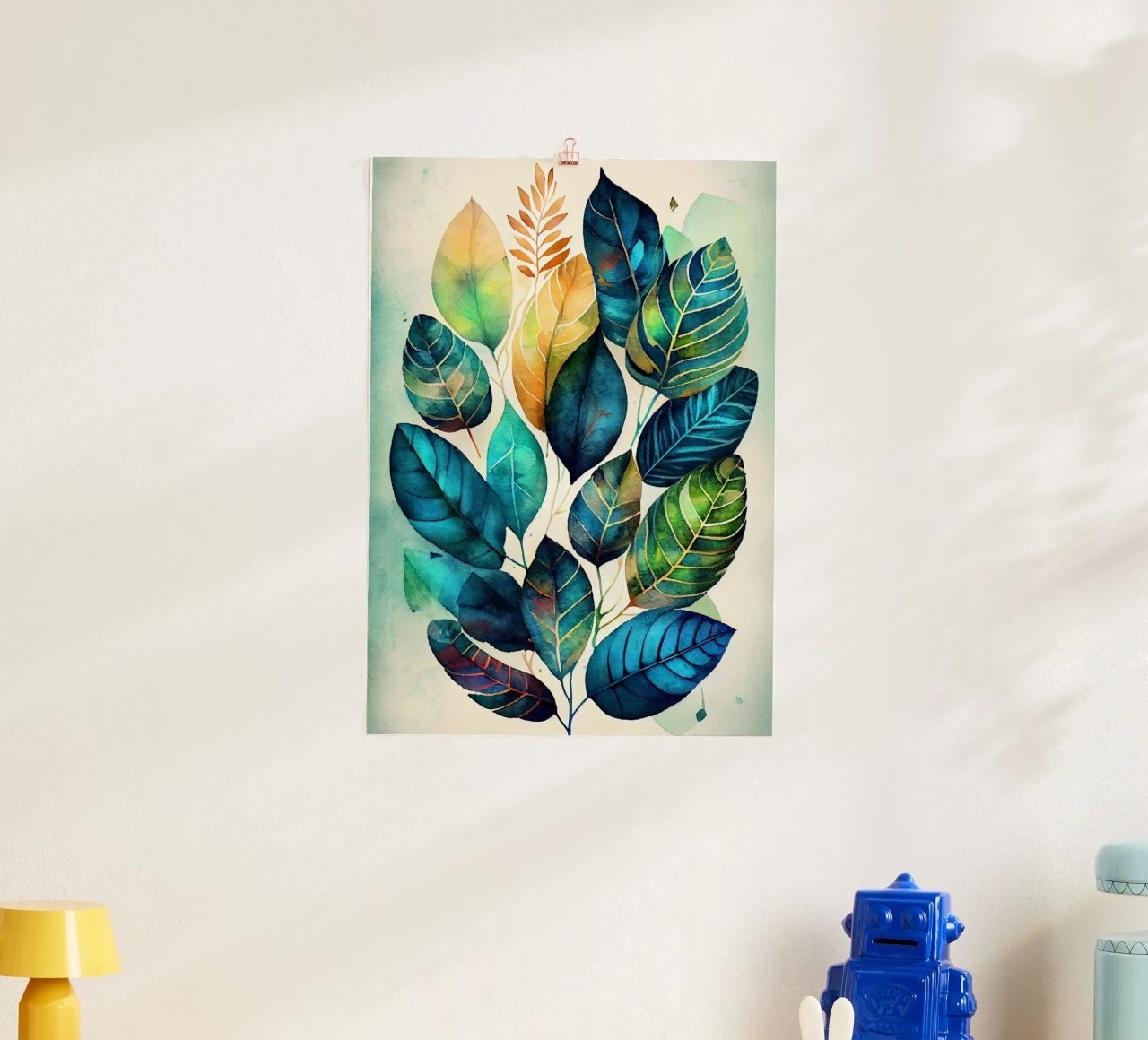 Feuilles d'aquarelle art de la nature poster de Justyna Jaszke JBJart